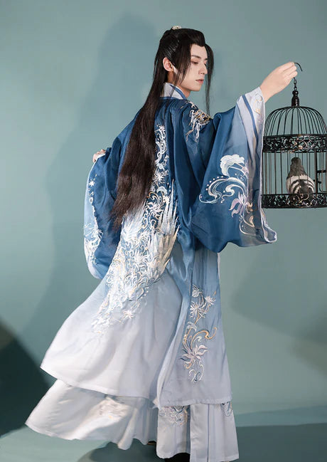 Embark on a cosmic journey with the Celestial Space Jiaoling Ruqun, a stellar addition to Moon Hanfu&