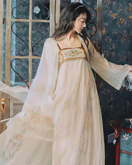 Rosie Radiance Modern Hanfu Ensemble - Timeless Elegance Revived. Illuminate your style with the captivating allure of Rosie, a perfect blend of modern sophistication and ancient charm. Immerse yourself in the revived elegance of our Modern Hanfu collection, capturing the essence of tradition with a contemporary touch."