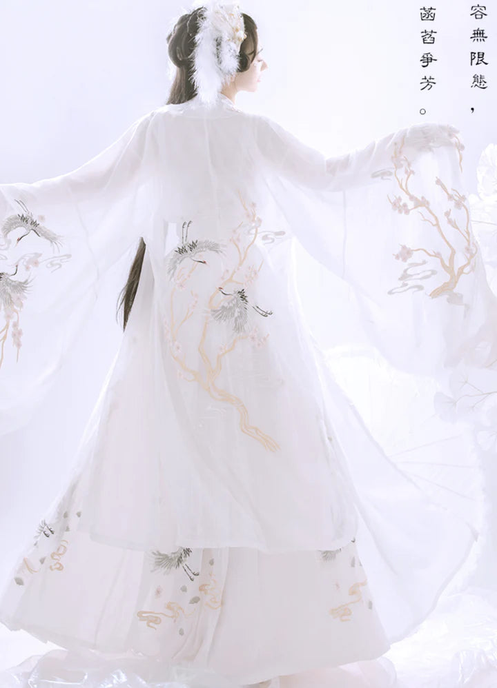 Experience the charm of the Tang Dynasty with our Qixiong Ruqun ensemble inspired by Yang Guifei, embodying a unique chapter in feminine ideals. Step into timeless elegance with this regal "Da Xiu Shan" coat, capturing historical trends with a contemporary twist.