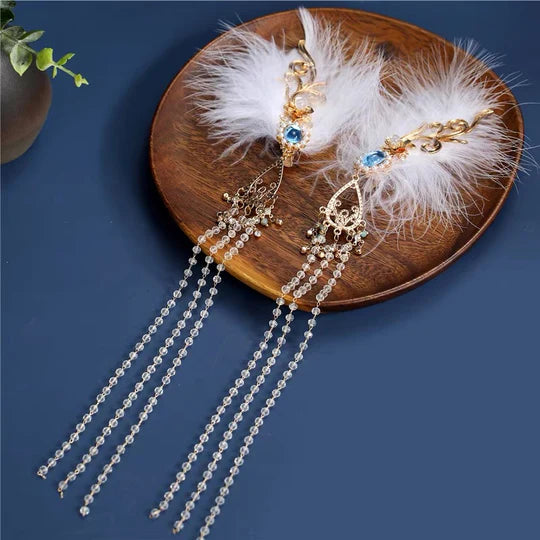 Add a touch of sophistication to your hairstyle with the stylish and fancy Hanfu Hair Clip. This elegant accessory is designed to elevate your Hanfu ensemble, featuring intricate details and a sleek design. With its versatility and timeless charm, the Elegant Hanfu Hair Clip is the perfect addition to complete your look and make a statement of refined elegance.