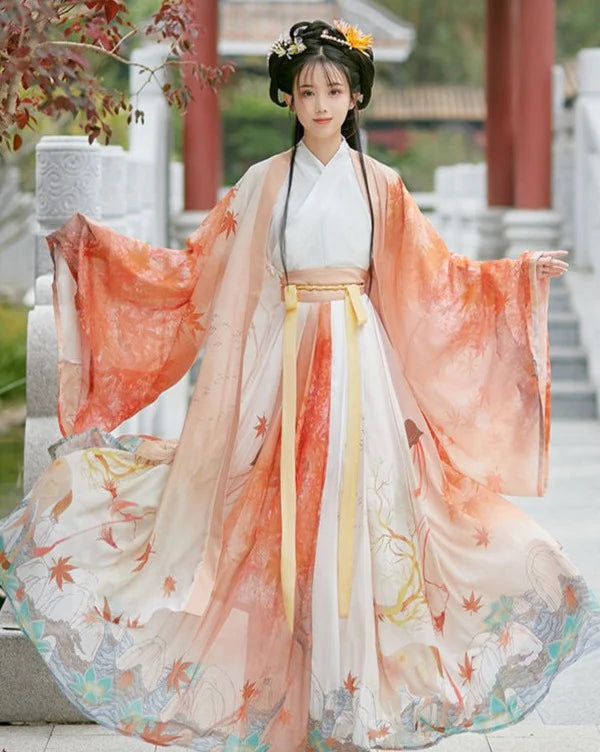 Step into the allure of Summerline Jiaoling Ruqun, a captivating blend of tradition and contemporary allure inspired by the Wei Jin Dynasty. Immerse yourself in the distinctive style of cross-collared and wide-sleeved garments, echoing the iconic Jin Ru 晋襦 and Za Ju 杂裾 fashion trends. Explore and express your unique style with the enchanting Summerline, exclusively available in our Wei Jin Dynasty-inspired pieces at Moon Hanfu.