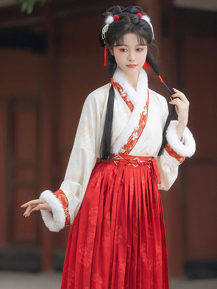 Step into timeless elegance with Roberta Jiaoling Ruqun, a captivating blend of tradition and contemporary allure inspired by the Wei Jin Dynasty. Immerse yourself in the distinctive style of cross-collared and wide-sleeved garments, echoing the iconic Jin Ru and Za Ju fashion trends. Explore and express your unique style with Roberta, exclusively available in our Wei Jin Dynasty-inspired pieces at Moon Hanfu.