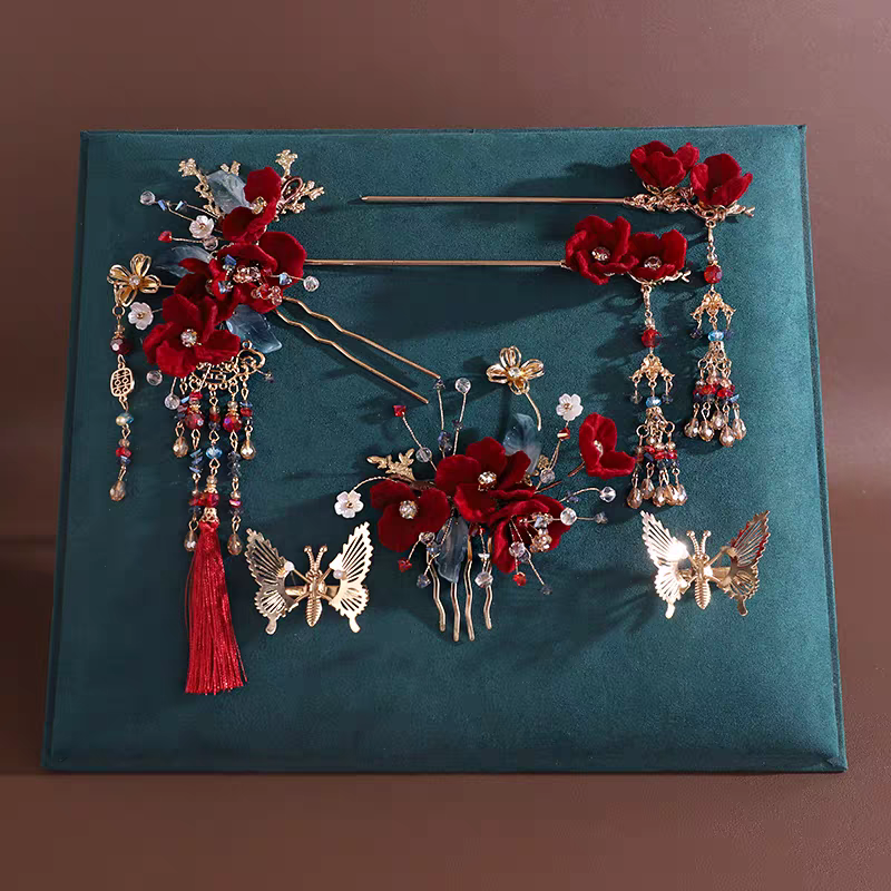 Hanfu Hair Accessories, Xiuhe Bridal Headpiece