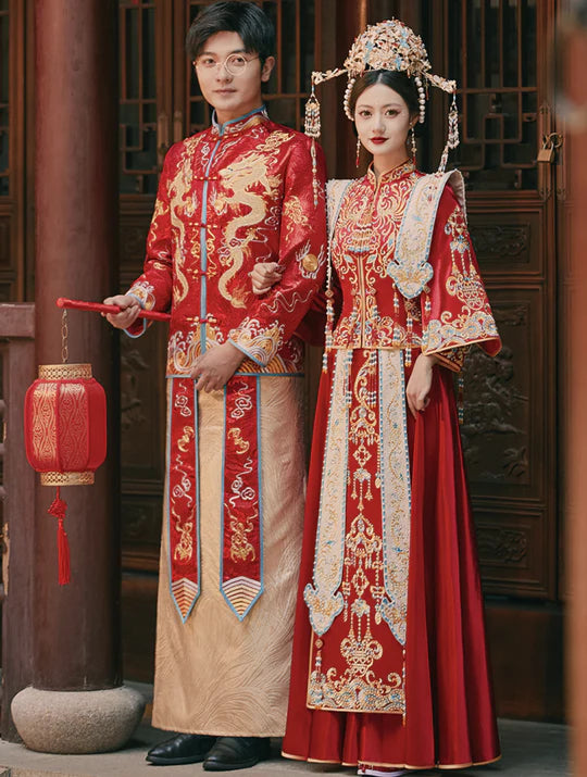 Illuminate your bridal ensemble with the ethereal allure of Moon Hanfu&