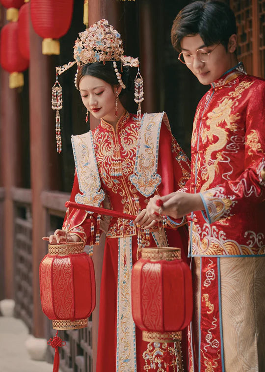 Illuminate your bridal ensemble with the ethereal allure of Moon Hanfu&