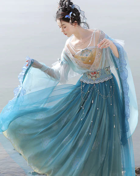 Immerse yourself in the ethereal beauty of Moon Hanfu&