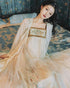 Rosie Radiance Modern Hanfu Ensemble - Timeless Elegance Revived. Illuminate your style with the captivating allure of Rosie, a perfect blend of modern sophistication and ancient charm. Immerse yourself in the revived elegance of our Modern Hanfu collection, capturing the essence of tradition with a contemporary touch."