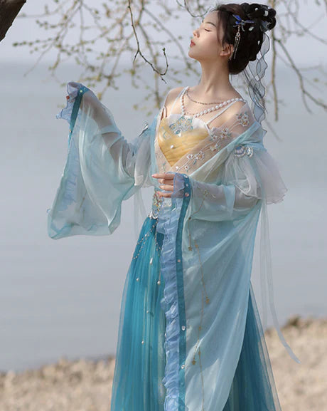 Immerse yourself in the ethereal beauty of Moon Hanfu&