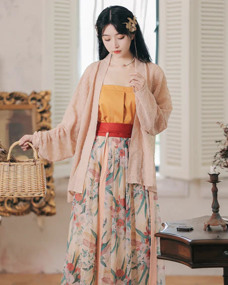 Ethereal Elise Modern Hanfu Ensemble - Timeless Elegance Revived. Embark on a journey of ethereal beauty with Elise, a modern expression of timeless grace. Illuminate your wardrobe with the captivating essence of our Modern Hanfu collection, merging the past with the present in a celebration of enduring beauty.