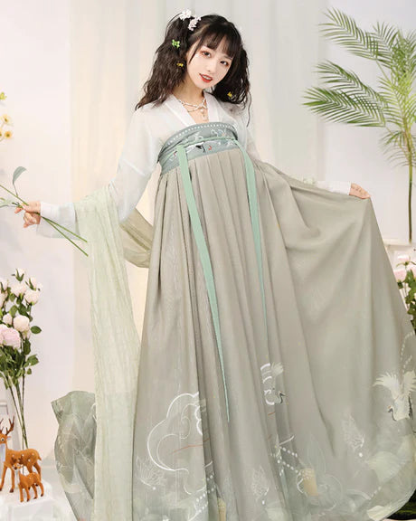 Indulge in the captivating charm of our Qixiong Ruqun ensemble, Sweet Sadie. Embrace the essence of tradition and modern allure, as you step into a world of timeless beauty and feminine grace.