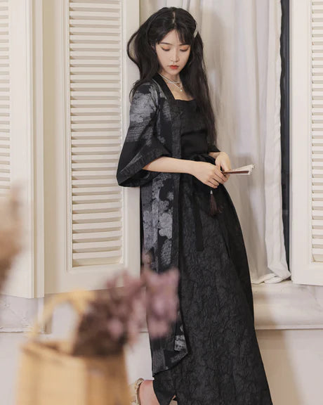 Mystic Molly Modern Hanfu Ensemble - Timeless Elegance Revived. Embark on a journey of mystique with Molly, a harmonious blend of modern style and ancient allure. Illuminate your wardrobe with the captivating essence of our Modern Hanfu collection, merging the past with the present in a celebration of timeless beauty.