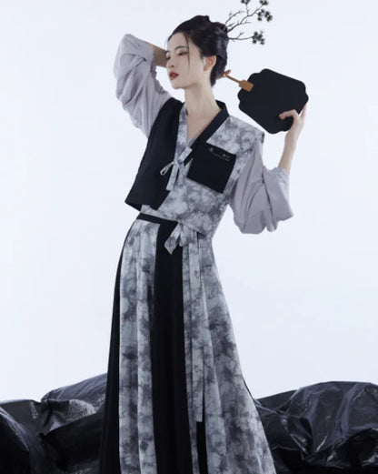 Majestic Marissa Modern Hanfu Ensemble - Timeless Elegance Revived. Embrace the allure of tradition with Marissa, a modern interpretation of timeless beauty. Our Modern Hanfu collection invites you to experience the grace of the past with a contemporary touch, creating a harmonious blend of sophistication and tradition