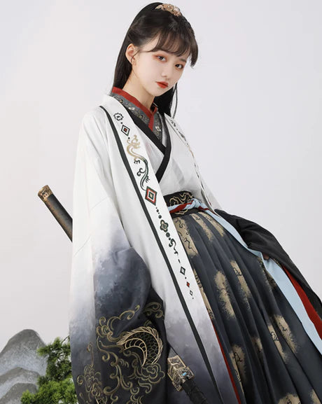 Step into elegance with the Elegant Lucy Jiaoling Ruqun, a sophisticated addition to Moon Hanfu&