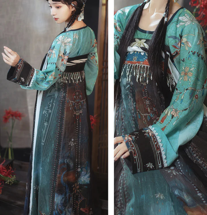 Immerse yourself in warmth and elegance with the Qixiong Ruqun, beautifully embodied in the Xenial Xia ensemble. This captivating attire seamlessly blends tradition with a touch of contemporary charm. Step into the welcoming allure of this outfit, embodying a xenial and timeless style that adds a touch of graciousness to your wardrobe.