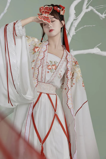 Elevate your style with the Qiyao Ruqun, beautifully manifested in the Gracious Flair ensemble. This captivating attire seamlessly blends tradition with modern charm. Immerse yourself in the sophisticated allure of this outfit, embodying a gracious and stylish flair that adds a touch of timeless elegance to your wardrobe.