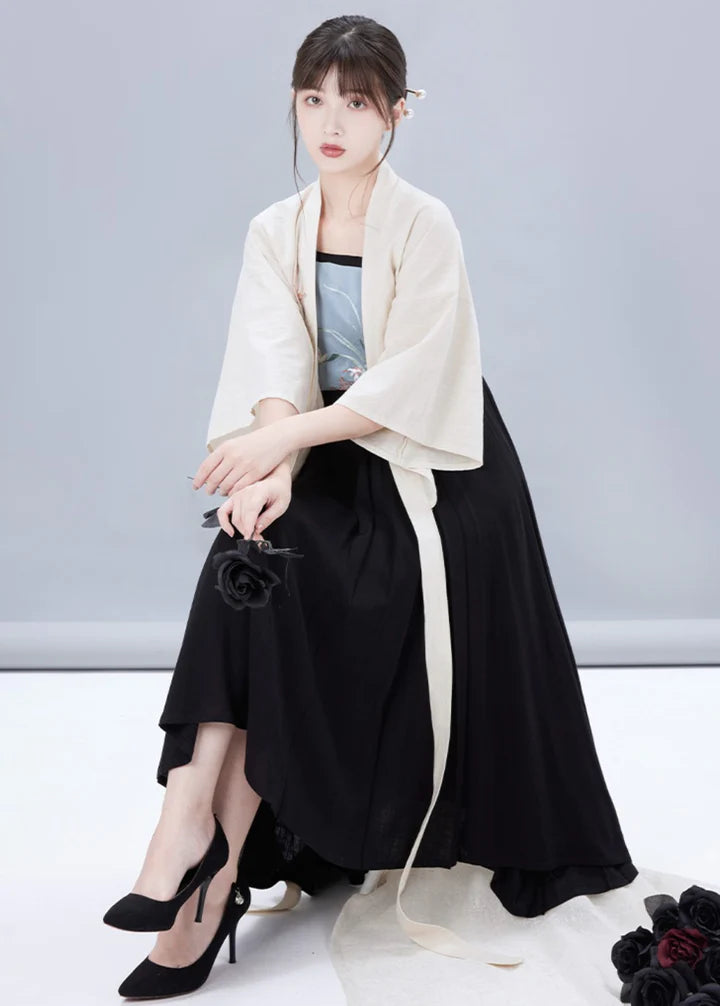 Redefine elegance with our Modern Hanfu, Christine—a perfect synergy of tradition and contemporary allure. Embrace the grace of Christine as this ensemble seamlessly weaves cultural heritage into modern fashion. Elevate your style with this chic and sophisticated Hanfu, making a statement that transcends time with its timeless appeal.