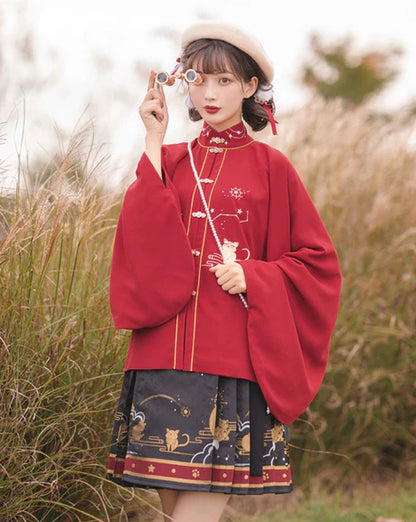 Luminescent Loise Modern Hanfu Ensemble - Timeless Elegance Revived. Illuminate your style with Loise, a radiant fusion of modern sophistication and ancient charm. Immerse yourself in the revived elegance of our Modern Hanfu collection, capturing the essence of tradition with a contemporary touch.