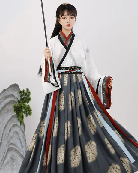 Step into elegance with the Elegant Lucy Jiaoling Ruqun, a sophisticated addition to Moon Hanfu&