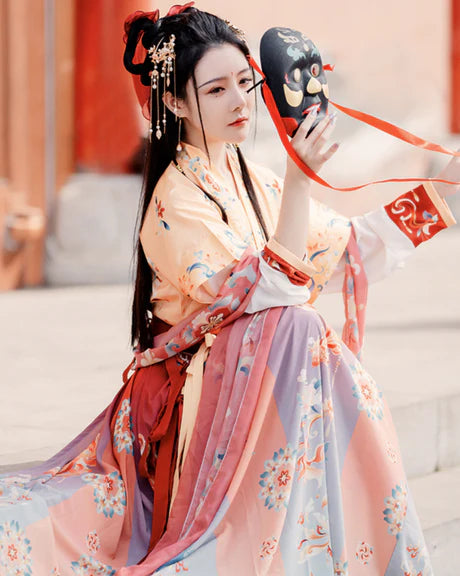 Immerse yourself in the cultural fusion with the Bella Qiyao Ruqun from Moon Hanfu&