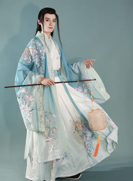 Embark on a cosmic journey with the Celestial Space Jiaoling Ruqun, a stellar addition to Moon Hanfu&