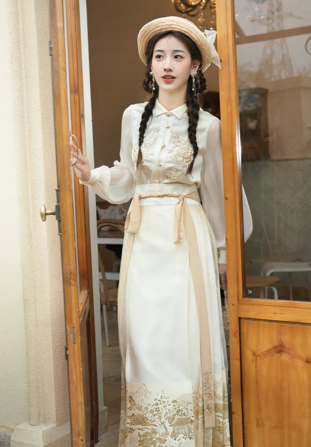 Elevate your style with Bright Moon Modern Hanfu—a celestial dance of tradition and contemporary allure. Illuminate your wardrobe with the timeless beauty of ancient Chinese fashion, embodied in every stitch of this captivating ensemble. Bright Moon Hanfu captures the essence of luminous grace, connecting you to a timeless elegance that transcends trends.