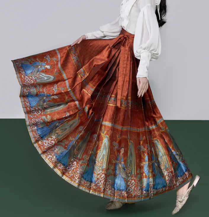 Discover elegance with our Mamian Skirt, Graceful Aura—a harmonious union of tradition and modern allure. This captivating skirt draws inspiration from classical aesthetics, celebrating the timeless grace that transcends eras. Elevate your style with the Mamian Skirt, embracing a sophisticated blend of cultural heritage and contemporary chic for a truly refined look.