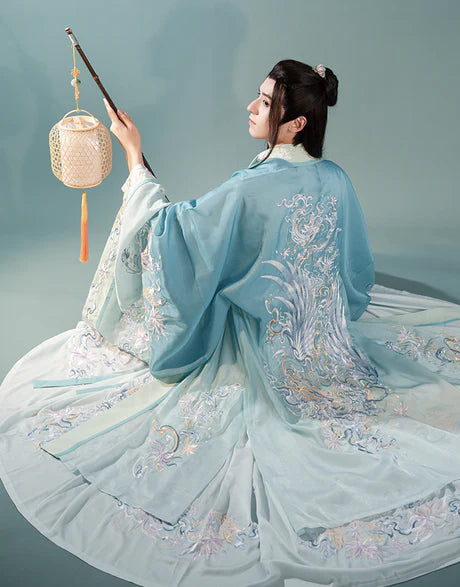 Embark on a cosmic journey with the Celestial Space Jiaoling Ruqun, a stellar addition to Moon Hanfu&