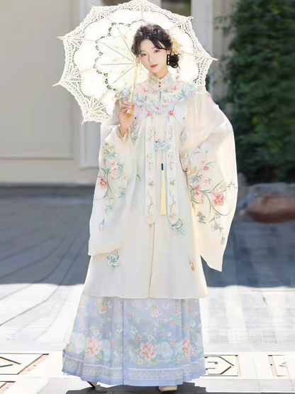 Blooming Spring Embroidered Hanfu Set