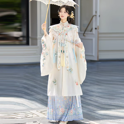 Blooming Spring Embroidered Hanfu Set