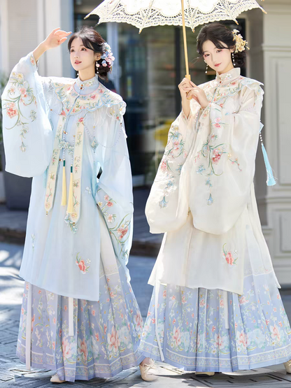 Blooming Spring Embroidered Hanfu Set