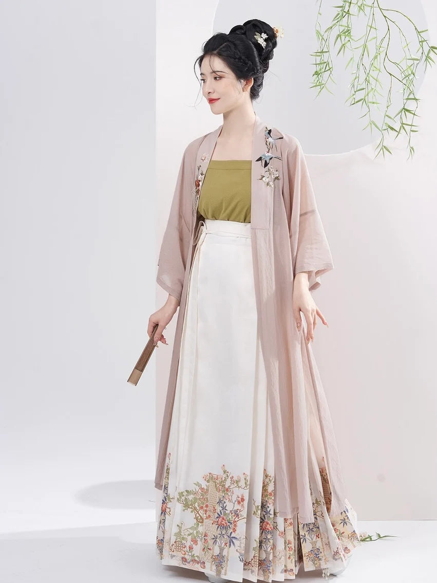 Experience the epitome of style with Classic Elegance Modern Hanfu—a seamless blend of tradition and contemporary allure. Elevate your wardrobe with this captivating ensemble, embodying the timeless beauty of ancient Chinese fashion. Classic Elegance invites you to rediscover grace and cultural richness, seamlessly blending tradition with modern sophistication.