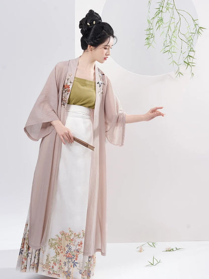 Experience the epitome of style with Classic Elegance Modern Hanfu—a seamless blend of tradition and contemporary allure. Elevate your wardrobe with this captivating ensemble, embodying the timeless beauty of ancient Chinese fashion. Classic Elegance invites you to rediscover grace and cultural richness, seamlessly blending tradition with modern sophistication.