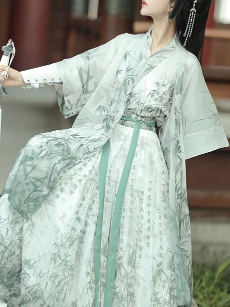 Step into charm with the Charming Kathy Jiaoling Ruqun, a delightful addition to Moon Hanfu&