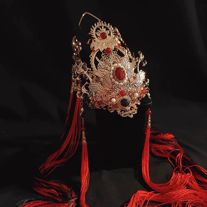 Adorn your elegance with the Imperial Blossom Hanfu Chinese Crown from Moon Hanfu&