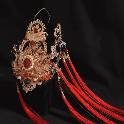 Adorn your elegance with the Imperial Blossom Hanfu Chinese Crown from Moon Hanfu&