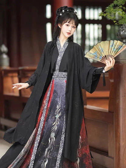 Embark on a celestial journey with the Celestial Moonline Jiaoling Ruqun, an enchanting addition to Moon Hanfu&