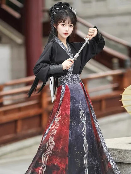 Embark on a celestial journey with the Celestial Moonline Jiaoling Ruqun, an enchanting addition to Moon Hanfu&