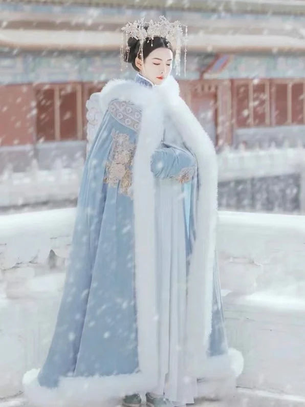 Experience the ethereal beauty of Elsa Hanfu Capes, blending traditional Chinese craftsmanship with a touch of enchantment. Explore our curated collection at Moon Hanfu for a graceful and timeless addition to your wardrobe.