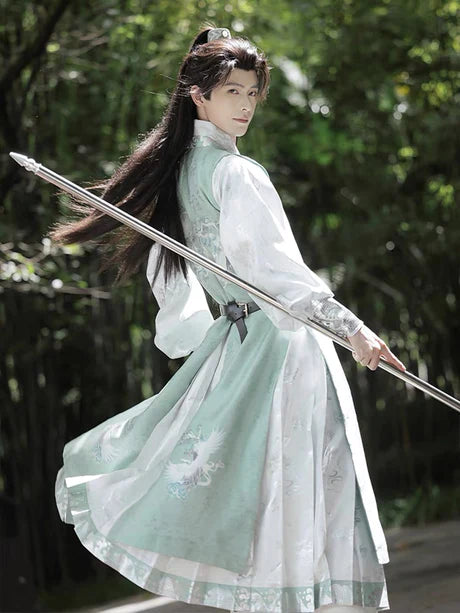 Channel the strength and elegance of a sword with Sword Ming Style, a modern interpretation of traditional Ming aesthetics from Moon Hanfu&