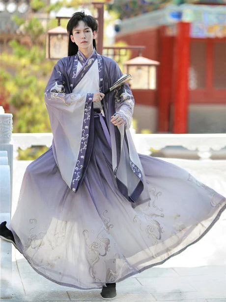 Embrace modernity with the Modern Amekin Jiaoling Ruqun, a contemporary addition to Moon Hanfu&