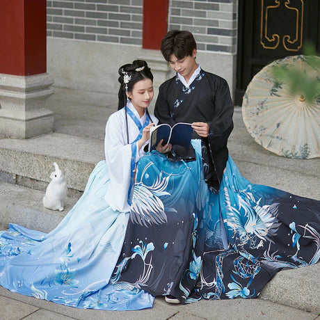 Embrace modernity with the Modern Kane Jiaoling Ruqun, a contemporary addition to Moon Hanfu&