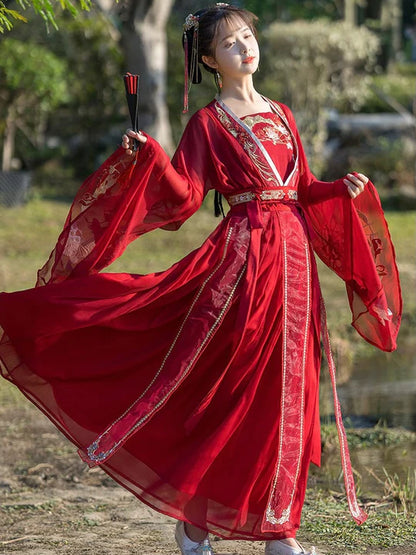 Bask in the radiance of style with the Sunying Qiyao Ruqun from Moon Hanfu&