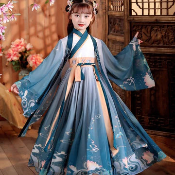 Step into serene elegance with Serene Rain Kids Hanfu – a collection that transcends clothing to foster cultural connection, imaginative play, and creative expression for your little ones.