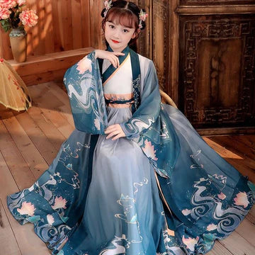 Step into serene elegance with Serene Rain Kids Hanfu – a collection that transcends clothing to foster cultural connection, imaginative play, and creative expression for your little ones.