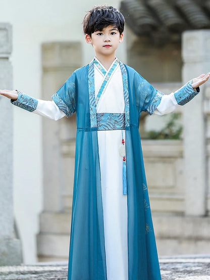 Embrace the radiance of Ancient China with Radiant Dawn Kids Hanfu – a collection that transcends clothing to cultivate cultural connection, imaginative play, and creative expression for your little ones.