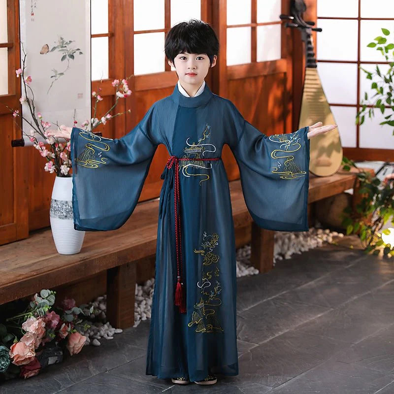 Step into charming elegance with Charming Aiden Kids Hanfu – a collection that transcends clothing to foster cultural connection, imaginative play, and creative expression for your little ones.