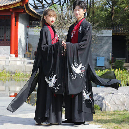 Soar to new heights with the Majestic Crane Jiaoling Ruqun, an enchanting addition to Moon Hanfu&