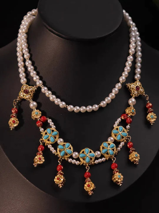 Sofia Hanfu Necklace - Embrace the elegance of Hanfu fashion with the exquisite Sofia necklace, a perfect accessory to complement your traditional Chinese-inspired ensemble.