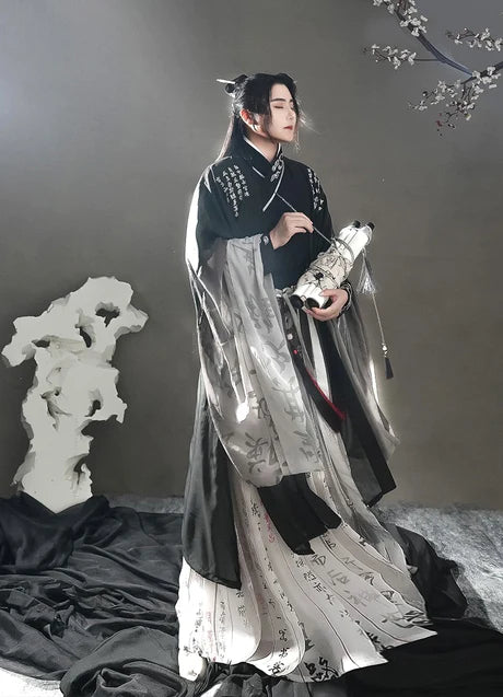 Unleash your mysterious charm with the Stealthy Assassin Jiaoling Ruqun, a captivating addition to Moon Hanfu&