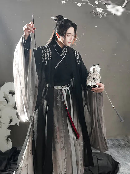 Unleash your mysterious charm with the Stealthy Assassin Jiaoling Ruqun, a captivating addition to Moon Hanfu&